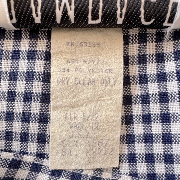 Vintage ‘90s Rampage Navy Blue & White Gingham Print Mini Skirt - Picture 8 of 8